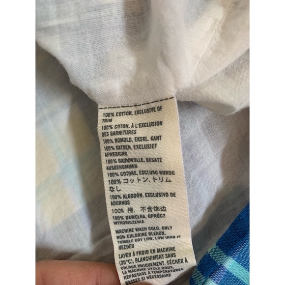 Small, Abercrombie & Fitch, plaid cross back summer dress with built in slip - Picture 11 of 12